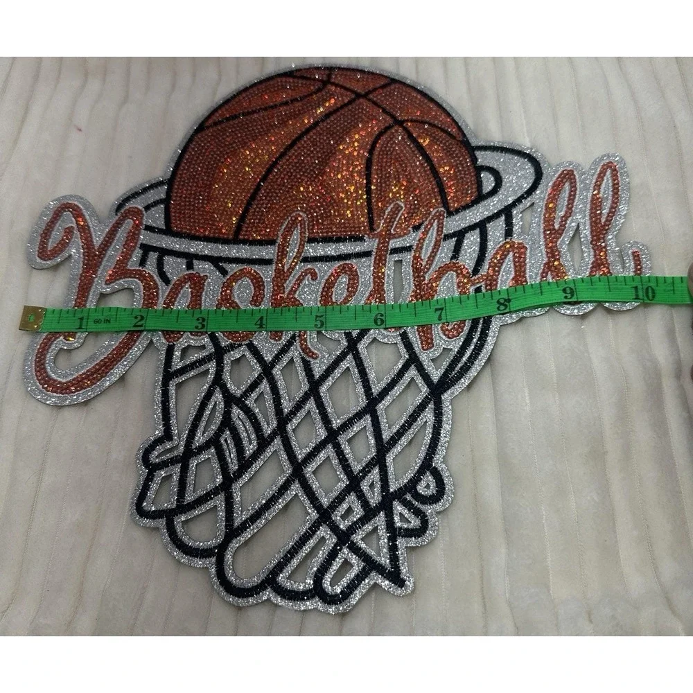 Qty. of 2- Sparkling Sequin Basketball Patch Large size 10